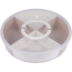 Sodial 2x(4-Compartment Vegetable Tray Snack Storage Box With Lid Fruit Bowl With7557 Sodial 2x(4-Compartment Vegetable Tray Snack Storage Box With Lid Fruit Bowl With7557