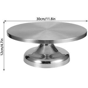 (30cm)304 Stainless Steel Revolving Cake Base Stand Turntable Kitchen Baking (30cm)304 Stainless Steel Revolving Cake Base Stand Turntable Kitchen Baking