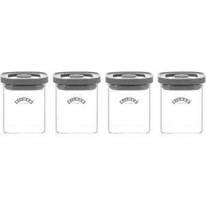 Kilner Fresh Storage Set Of 4 X 160ml Airtight Glass Spice Jars With Durable Va Kilner Fresh Storage Set Of 4 X 160ml Airtight Glass Spice Jars With Durable Va