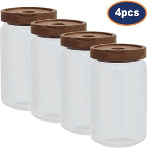 Premier Housewares Pack Of 4 Freska 800ml Clear Glass Kitchen Food Pasta Rice Biscuit Storage Jar Premier Housewares Pack Of 4 Freska 800ml Clear Glass Kitchen Food Pasta Rice Biscuit Storage Jar