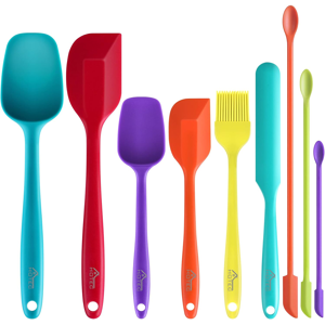 Does Not Apply 9 Pieces Silicone Spatulas Kitchen Utensils For Baking Cooking Mixing Heat Resis Does Not Apply 9 Pieces Silicone Spatulas Kitchen Utensils For Baking Cooking Mixing Heat Resis