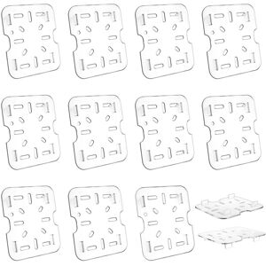 Sodial 3x(12 Pcs Plastic Shelf For 1/6 Size Food Pan Clear Plastic Grate Acrylic6284 Sodial 3x(12 Pcs Plastic Shelf For 1/6 Size Food Pan Clear Plastic Grate Acrylic6284