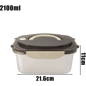 1/2/3pcs 1700/2100ml Stainless Steel Large Capacity Bento Lunch Box With Lid New 1/2/3pcs 1700/2100ml Stainless Steel Large Capacity Bento Lunch Box With Lid New