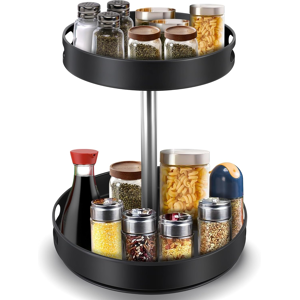 Does Not Apply Rotating Spice Rack 2-Tier, Turntable Lazy Susan Height Adjustable, 360° Rotatin Does Not Apply Rotating Spice Rack 2-Tier, Turntable Lazy Susan Height Adjustable, 360° Rotatin