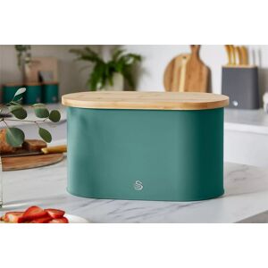 Swan Nordic Bread Bin With Wooden Lid Swka17512gren In Green Swan Nordic Bread Bin With Wooden Lid Swka17512gren In Green