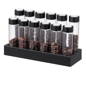 Sodial Coffee Beans Storage Container Display Rack Walnut Tea Tube Bottle Glass7072 Sodial Coffee Beans Storage Container Display Rack Walnut Tea Tube Bottle Glass7072