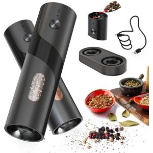 Sodial Electric Rechargeable Salt And Pepper Grinder Set Top-Refill Automatic4387 Sodial Electric Rechargeable Salt And Pepper Grinder Set Top-Refill Automatic4387