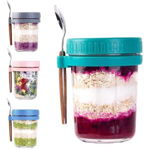 Sodial Overnight Oats Container With Lids And Spoon, 4 Pack Jars For Overnight8992 Sodial Overnight Oats Container With Lids And Spoon, 4 Pack Jars For Overnight8992