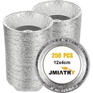 Jmiatry 250 Pcs Foil Pie Dishes, 5 Inch / 12cm Cases, Disposable... Jmiatry 250 Pcs Foil Pie Dishes, 5 Inch / 12cm Cases, Disposable...