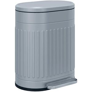 Homcom 20l Kitchen Pedal Bin, Metal Rubbish Bin With Soft-Close Lid, Grey Homcom 20l Kitchen Pedal Bin, Metal Rubbish Bin With Soft-Close Lid, Grey