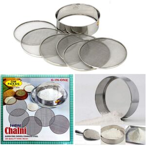 Om Paras Flour Sieve Sifter Kitchen Colander Stainless Steel Mesh Fine Strainer Chalni 6x Om Paras Flour Sieve Sifter Kitchen Colander Stainless Steel Mesh Fine Strainer Chalni 6x