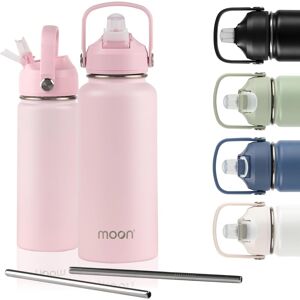 Moon Bottles - Insulated Water Bottle With Straw - Stainless Steel Sports Drink Moon Bottles - Insulated Water Bottle With Straw - Stainless Steel Sports Drink