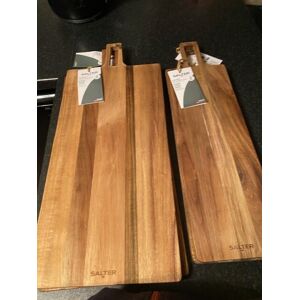Salter Toronto Wooden Cheese Pizza Meat Charcueterie Serving Board Set 60/55cm Salter Toronto Wooden Cheese Pizza Meat Charcueterie Serving Board Set 60/55cm
