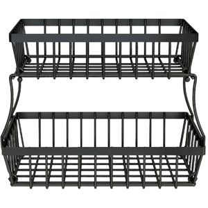 Sodial 2 Tiers Fruit Basket Metal Fruit Bowl Bread Baskets Countertop Vegetable1947 Sodial 2 Tiers Fruit Basket Metal Fruit Bowl Bread Baskets Countertop Vegetable1947