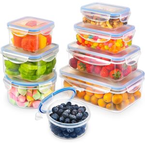 Yashe Global Inc Yashe Food Storage Containers 16pcs (8 Containers + 8 Lids), Airtight Plastic Fo Yashe Global Inc Yashe Food Storage Containers 16pcs (8 Containers + 8 Lids), Airtight Plastic Fo