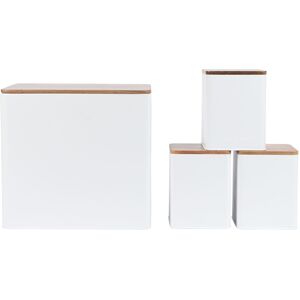 Salter Toronto 4-Piece Countertop Set Bread Bin, Tea, Sugar, Coffee Canisters Salter Toronto 4-Piece Countertop Set Bread Bin, Tea, Sugar, Coffee Canisters