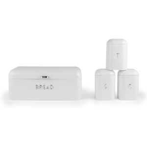 Salter Boston 4-Piece Countertop Set Bread Bin, Tea, Sugar, Coffee Canisters - Canisters Salter Boston 4-Piece Countertop Set Bread Bin, Tea, Sugar, Coffee Canisters - Canisters