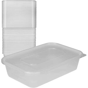 Plg 100 Plastic Food Storage Containers With Lids 500ml Microwave Safe Takeaway Box Plg 100 Plastic Food Storage Containers With Lids 500ml Microwave Safe Takeaway Box