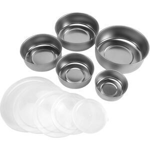 Sodial 3x(5 Pcs Stainless Steel Food Container Sealed Crisper Storage Lunch Box5007 Sodial 3x(5 Pcs Stainless Steel Food Container Sealed Crisper Storage Lunch Box5007