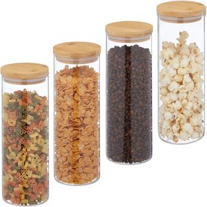 Relaxdays Storage Jars With Lids Dishwasher Safe 4 Pieces Airtight Storage Containers Relaxdays Storage Jars With Lids Dishwasher Safe 4 Pieces Airtight Storage Containers