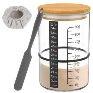 Sodial 2x(Glass Sourdough Jar Fermentation Container Tank Wide Mouth2823 Sodial 2x(Glass Sourdough Jar Fermentation Container Tank Wide Mouth2823