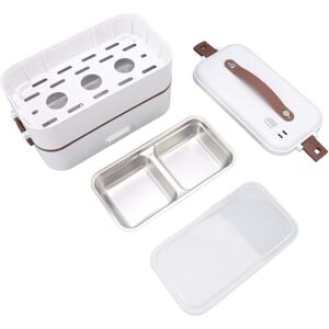 Portable Handle Electric Lunch Box 0.8l Capacity Double Layer Food Warmer Portable Handle Electric Lunch Box 0.8l Capacity Double Layer Food Warmer