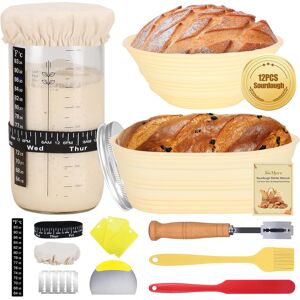 Teemars Complete Sourdough Kit For Beginner, 1000ml Sourdough Starter Jar, 2 Bread Time Teemars Complete Sourdough Kit For Beginner, 1000ml Sourdough Starter Jar, 2 Bread Time