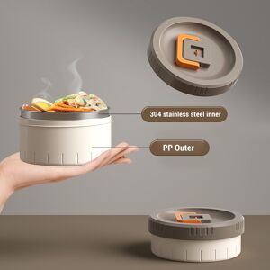 »insulated Food Jar Stackable 2.6l Vacuum Insulated Lunch Box For Outdoor »insulated Food Jar Stackable 2.6l Vacuum Insulated Lunch Box For Outdoor