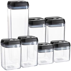Argon Tableware 7 Piece Flip Lock Plastic Food Storage Containers Set Kitchen Food Canister Argon Tableware 7 Piece Flip Lock Plastic Food Storage Containers Set Kitchen Food Canister
