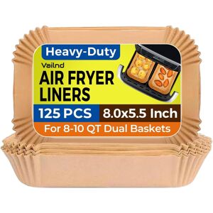 Air Fryer Paper Liners Disposable: 125pcs 8x5.5" Rectangle Parchment Paper, Shee Air Fryer Paper Liners Disposable: 125pcs 8x5.5" Rectangle Parchment Paper, Shee
