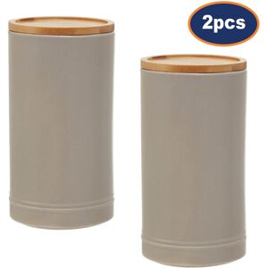 Premier Housewares Pack Of 2 1450ml Grey Stoneware Kitchen Pasta Rice Biscuit Storage Jar Canisters Premier Housewares Pack Of 2 1450ml Grey Stoneware Kitchen Pasta Rice Biscuit Storage Jar Canisters