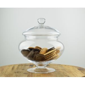 Emh Handmade Beautiful Clear Glass Jar With A Unique Shape And Lid Tall 25 Cm Emh Handmade Beautiful Clear Glass Jar With A Unique Shape And Lid Tall 25 Cm