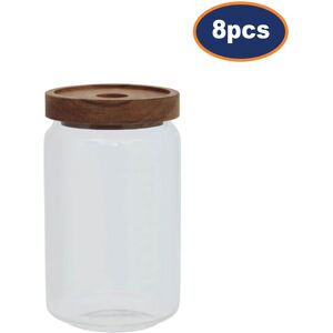 Premier Housewares Pack Of 8 Freska 800ml Clear Glass Kitchen Food Pasta Rice Biscuit Storage Jar Premier Housewares Pack Of 8 Freska 800ml Clear Glass Kitchen Food Pasta Rice Biscuit Storage Jar