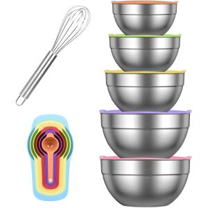 Mixing Bowl Set, Dveda 5 Pcs Stainless Steel Nesting Mixing Bowls Set, Salad Bow Mixing Bowl Set, Dveda 5 Pcs Stainless Steel Nesting Mixing Bowls Set, Salad Bow