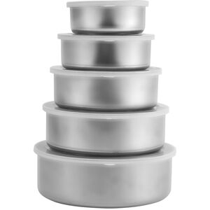 Sodial 4x(5 Pcs Stainless Steel Food Container Sealed Crisper Storage Lunch Box5902 Sodial 4x(5 Pcs Stainless Steel Food Container Sealed Crisper Storage Lunch Box5902