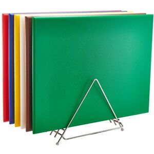 Genware Chopping Board And Rack Set Poly Plastic High Density 24 X 18 X 0.75" Genware Chopping Board And Rack Set Poly Plastic High Density 24 X 18 X 0.75"
