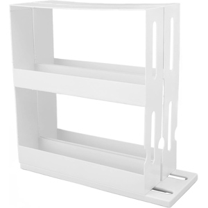 Does Not Apply Spice Rack Organizer 2-Tier Slide Out Storage 28x28x10.5cm/11.02x11.02x4.13in - Does Not Apply Spice Rack Organizer 2-Tier Slide Out Storage 28x28x10.5cm/11.02x11.02x4.13in -