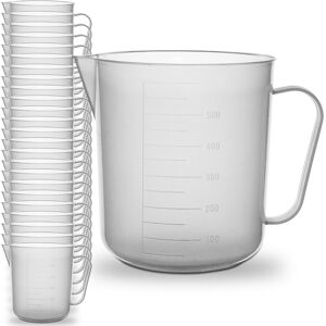 Full Box (25) Re-Gen 500ml Plastic Graduated Measuring Jugs For Kitchen Home Lab Full Box (25) Re-Gen 500ml Plastic Graduated Measuring Jugs For Kitchen Home Lab