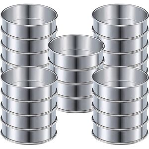 Sodial 3x(4 Inch Muffin Crumpet Rings, Set Of 20 Stainless Steel Muffin Rings3859 Sodial 3x(4 Inch Muffin Crumpet Rings, Set Of 20 Stainless Steel Muffin Rings3859