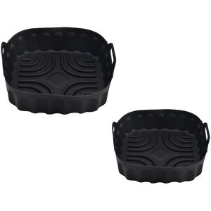 Sodial 3x(2pcs Air Fryer Silicone Baking Tray Reusable Square Air Fryer Pan4586 Sodial 3x(2pcs Air Fryer Silicone Baking Tray Reusable Square Air Fryer Pan4586