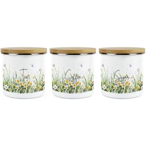 Purely Home Spring Daffodils Tea, Coffee & Sugar Storage Canisters - Yellow Floral Jar Gifts Purely Home Spring Daffodils Tea, Coffee & Sugar Storage Canisters - Yellow Floral Jar Gifts