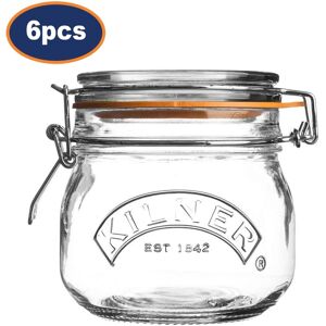 6pcs Kilner 500ml Glass Food Preserving Cliptop Airtight Storage Jar Container 6pcs Kilner 500ml Glass Food Preserving Cliptop Airtight Storage Jar Container