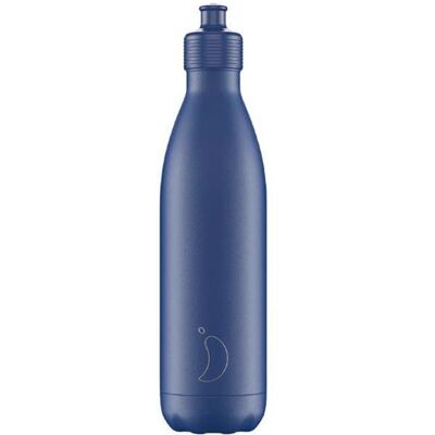Chilly's 750ml Matte Blue Sports Reusable Water Bottle - Water Bottle Chilly's 750ml Matte Blue Sports Reusable Water Bottle - Water Bottle