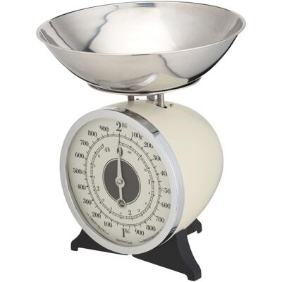 Kitchencraft Classic Collection Mechanical Kitchen Weighing Scale Cream 24cm Kitchencraft Classic Collection Mechanical Kitchen Weighing Scale Cream 24cm