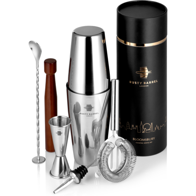 🍹rusty Barrel Bloomsbury Cocktail Shaker Set - New 🍹rusty Barrel Bloomsbury Cocktail Shaker Set - New