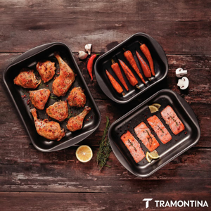 Costco Tramontina Roasting Pan, 3 Piece Set Costco Tramontina Roasting Pan, 3 Piece Set