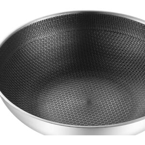 Stainless Steel Wok Pan Double Sided 3 Layer Prevent Sticking Easy Cle Stainless Steel Wok Pan Double Sided 3 Layer Prevent Sticking Easy Cle
