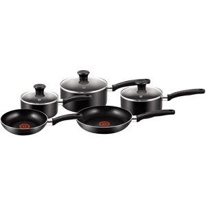 Tefal Essential 5 Piece Set (16/18/20cm Saucepan With Glass Lid, 20/24cm Fry) Tefal Essential 5 Piece Set (16/18/20cm Saucepan With Glass Lid, 20/24cm Fry)