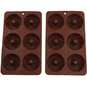 Sodial 3x(2 Pcs Cake Pan, 6-Cavity Fluted Tube Cake Pan, Non-Stick Silicone1180 Sodial 3x(2 Pcs Cake Pan, 6-Cavity Fluted Tube Cake Pan, Non-Stick Silicone1180
