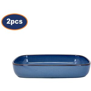 Mason Cash Baking Oven Dish 2pcs Set Stoneware Roast Tray Rectangle Reactive Glaze Blue 2l Mason Cash Baking Oven Dish 2pcs Set Stoneware Roast Tray Rectangle Reactive Glaze Blue 2l